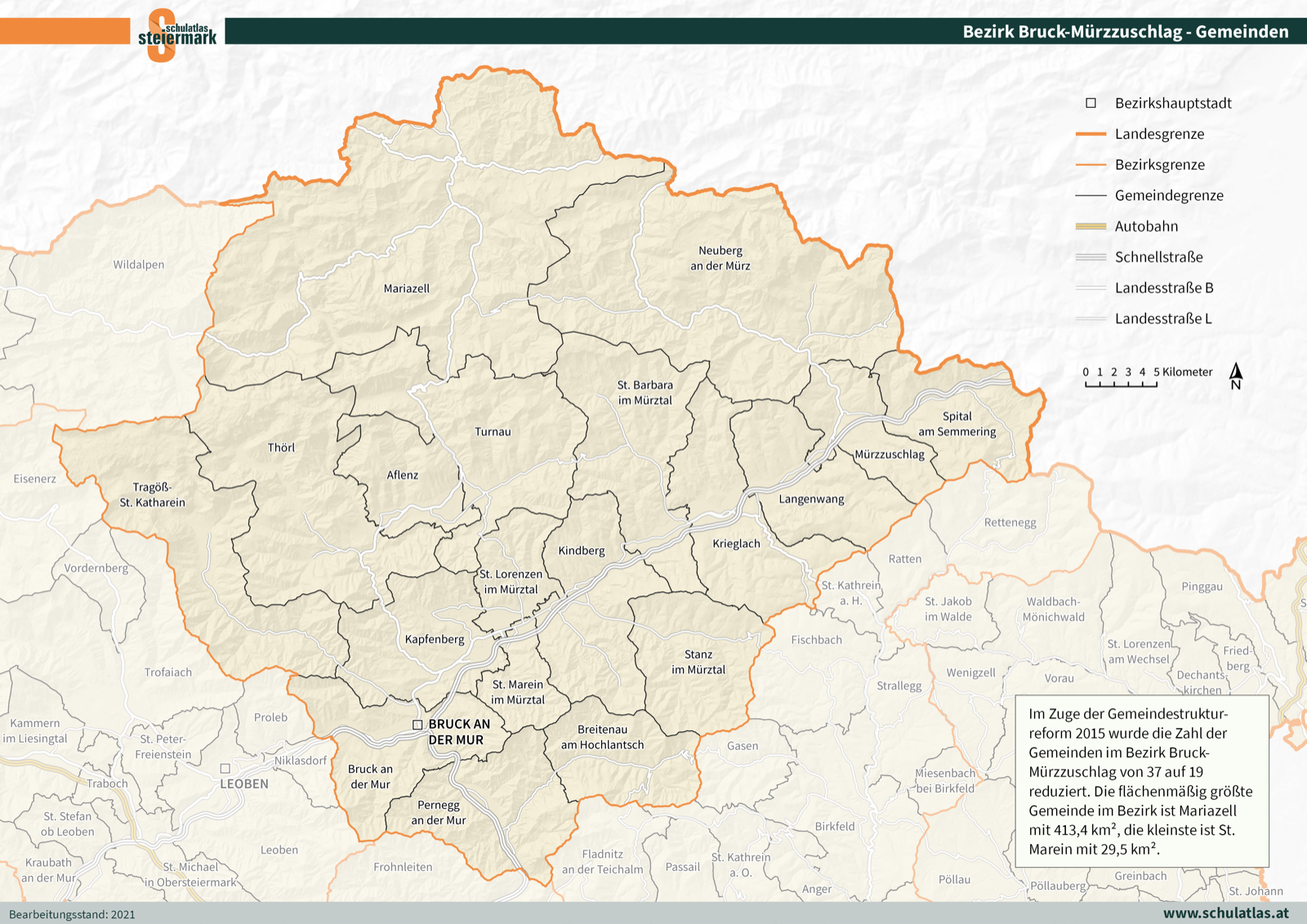 Bruck-Mürzzuschlag - Gemeinden