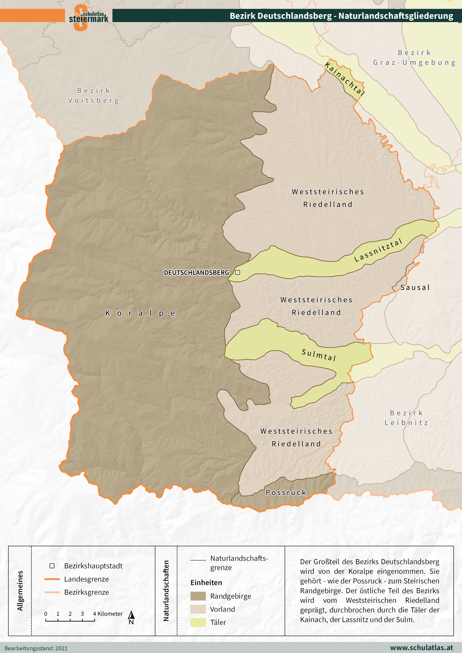 Deutschlandsberg - Naturlandschaftsgliederung