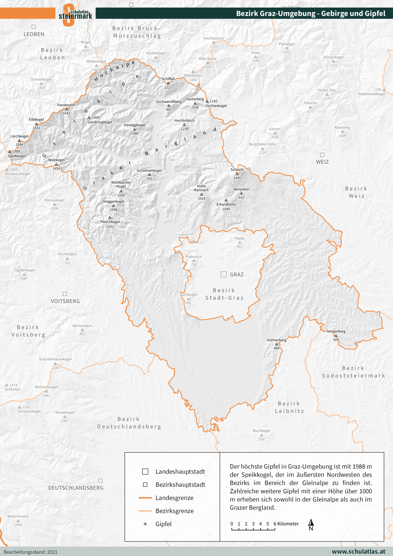 Graz-Umgebung - Gebirge und Gipfel