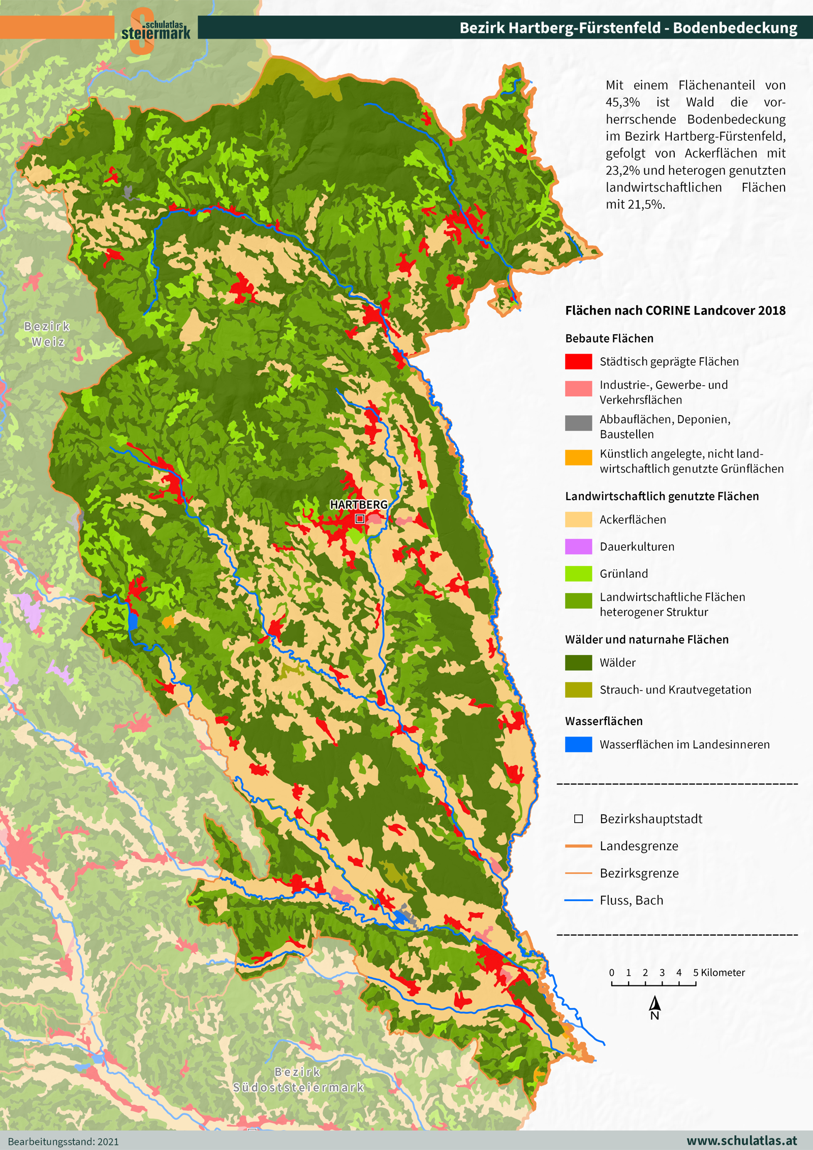 Hartberg-Fürstenfeld - Bodenbedeckung