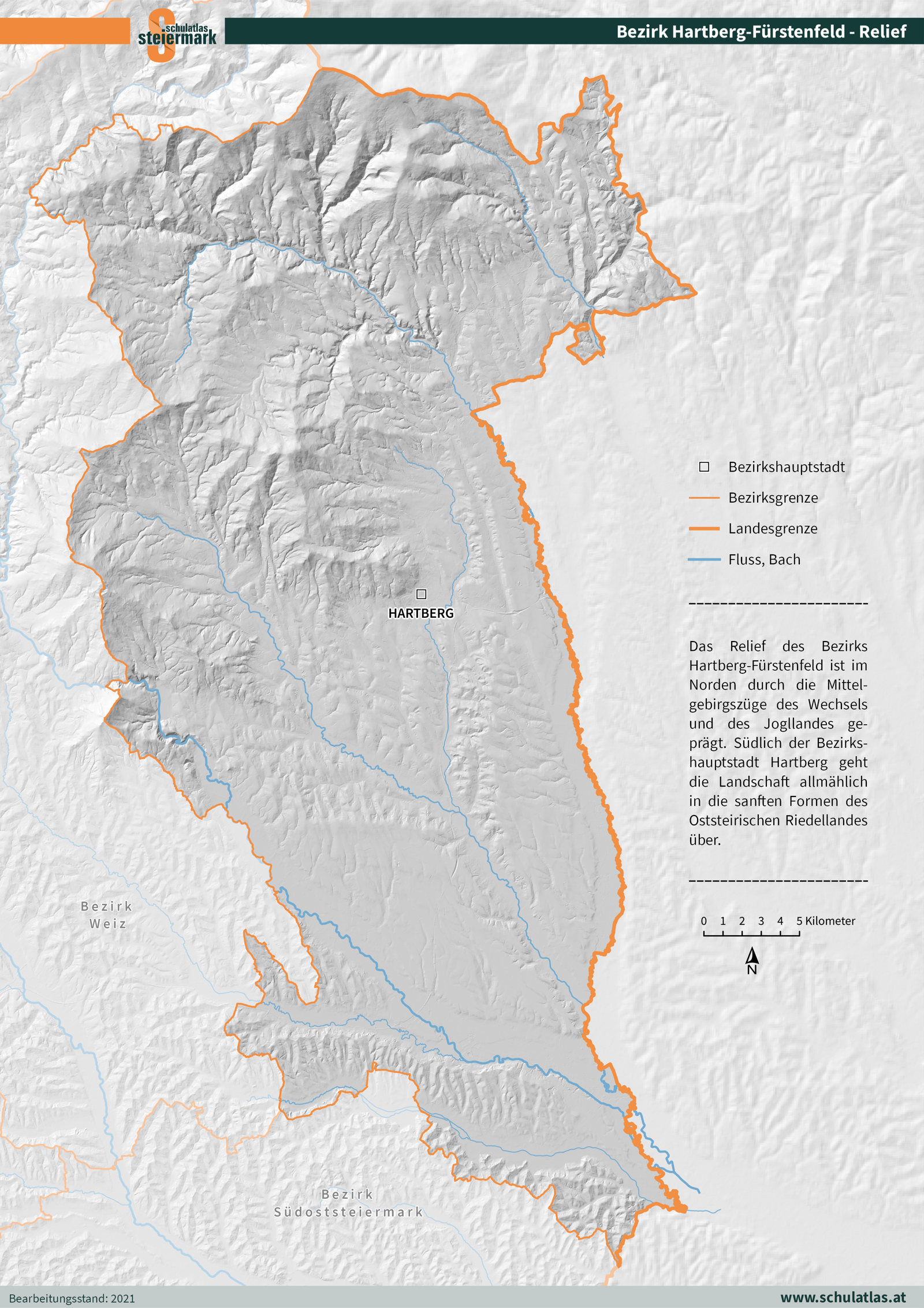 Hartberg-Fürstenfeld - Relief