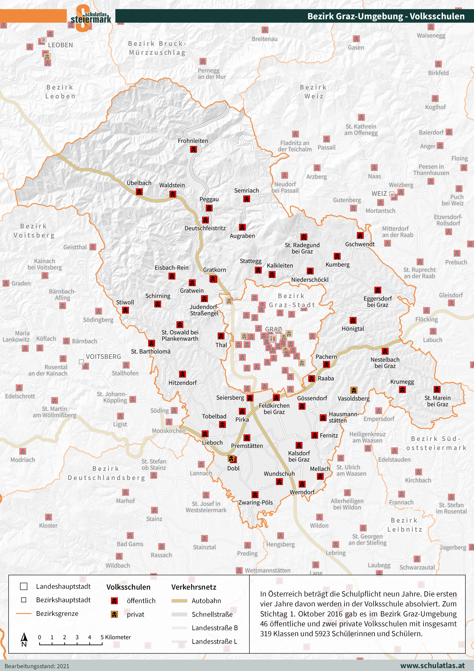 Graz-Umgebung - Volksschulstandorte
