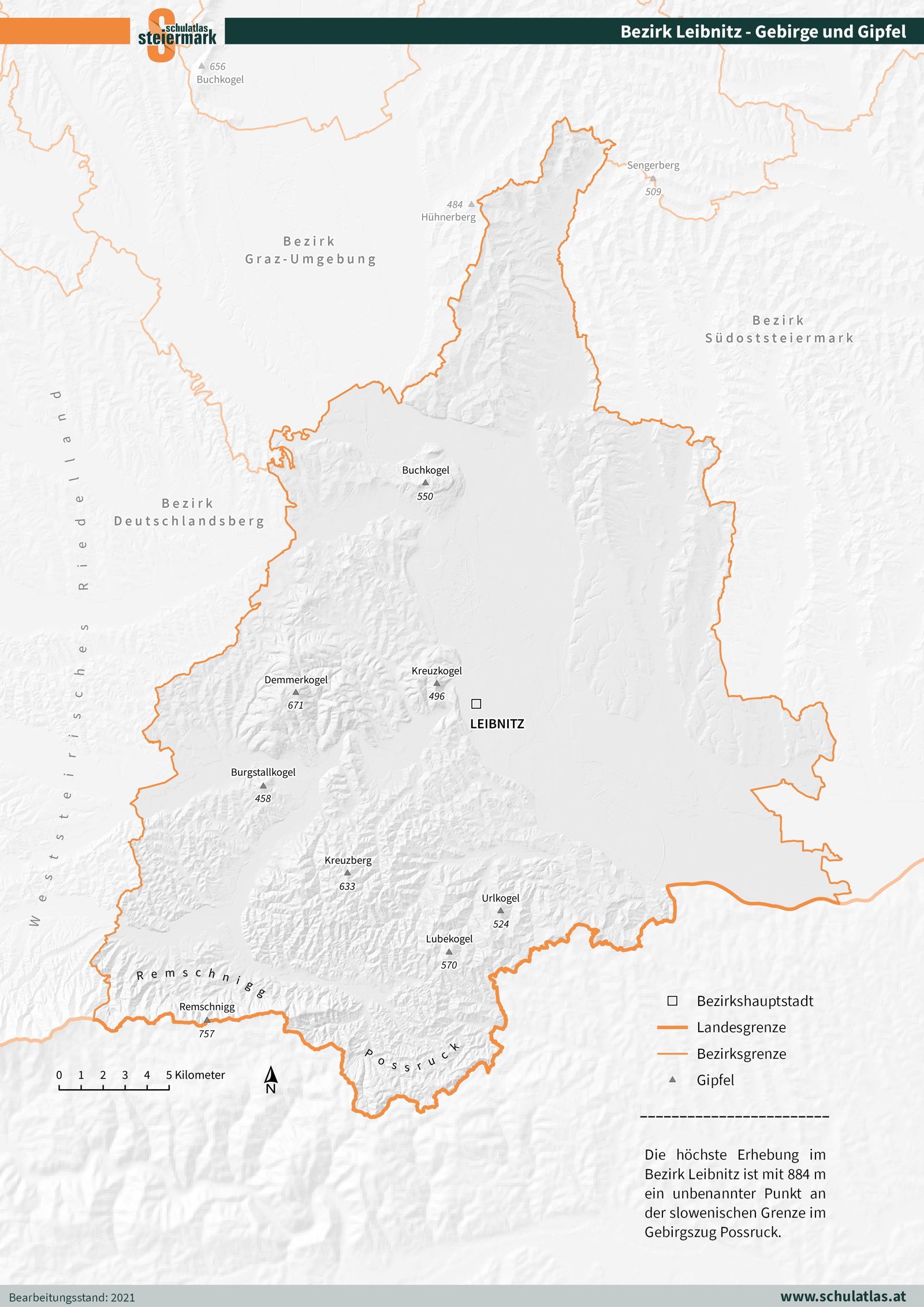 Leibnitz - Gebirge und Gipfel