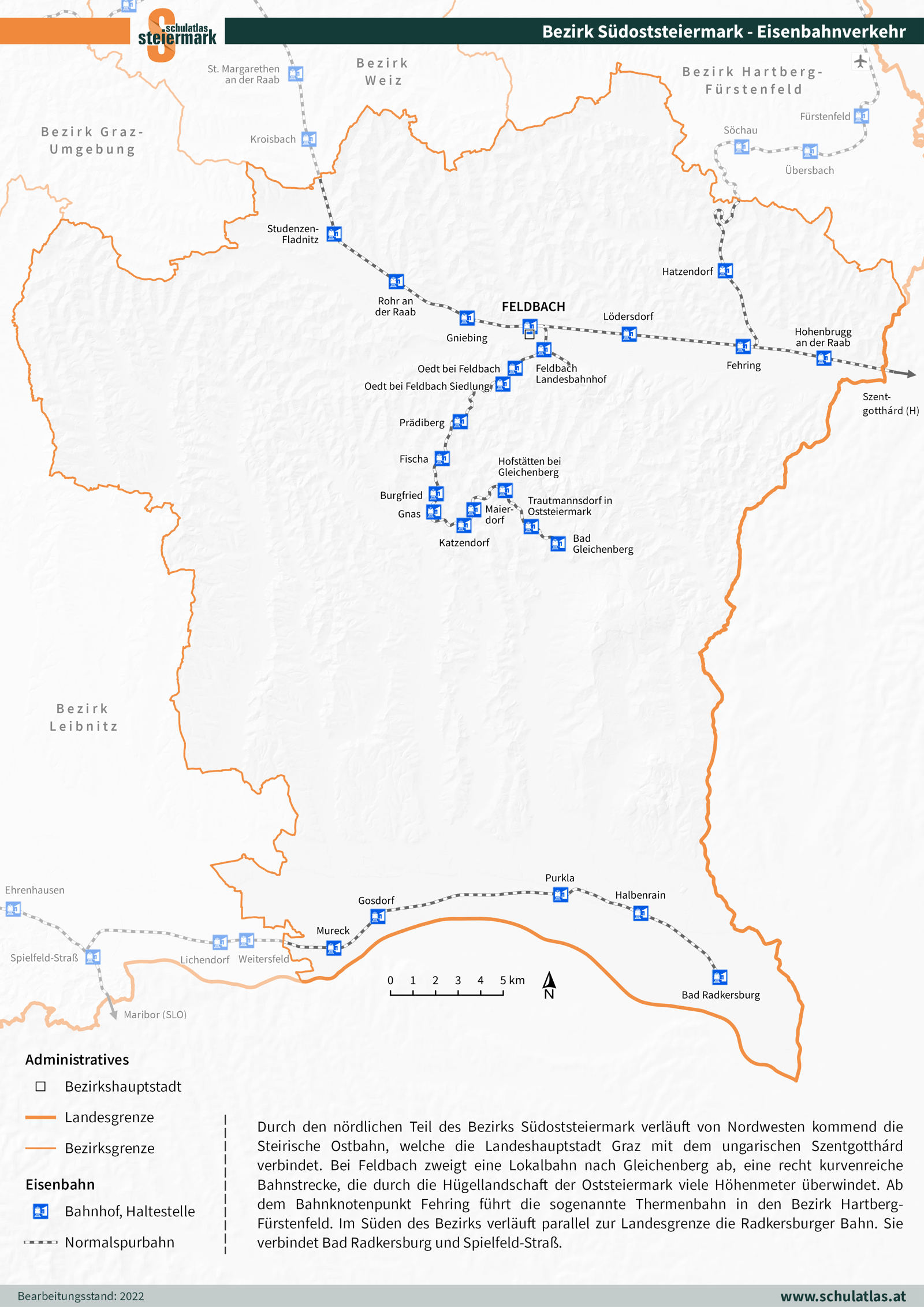 Südoststeiermark - Eisenbahnnetz