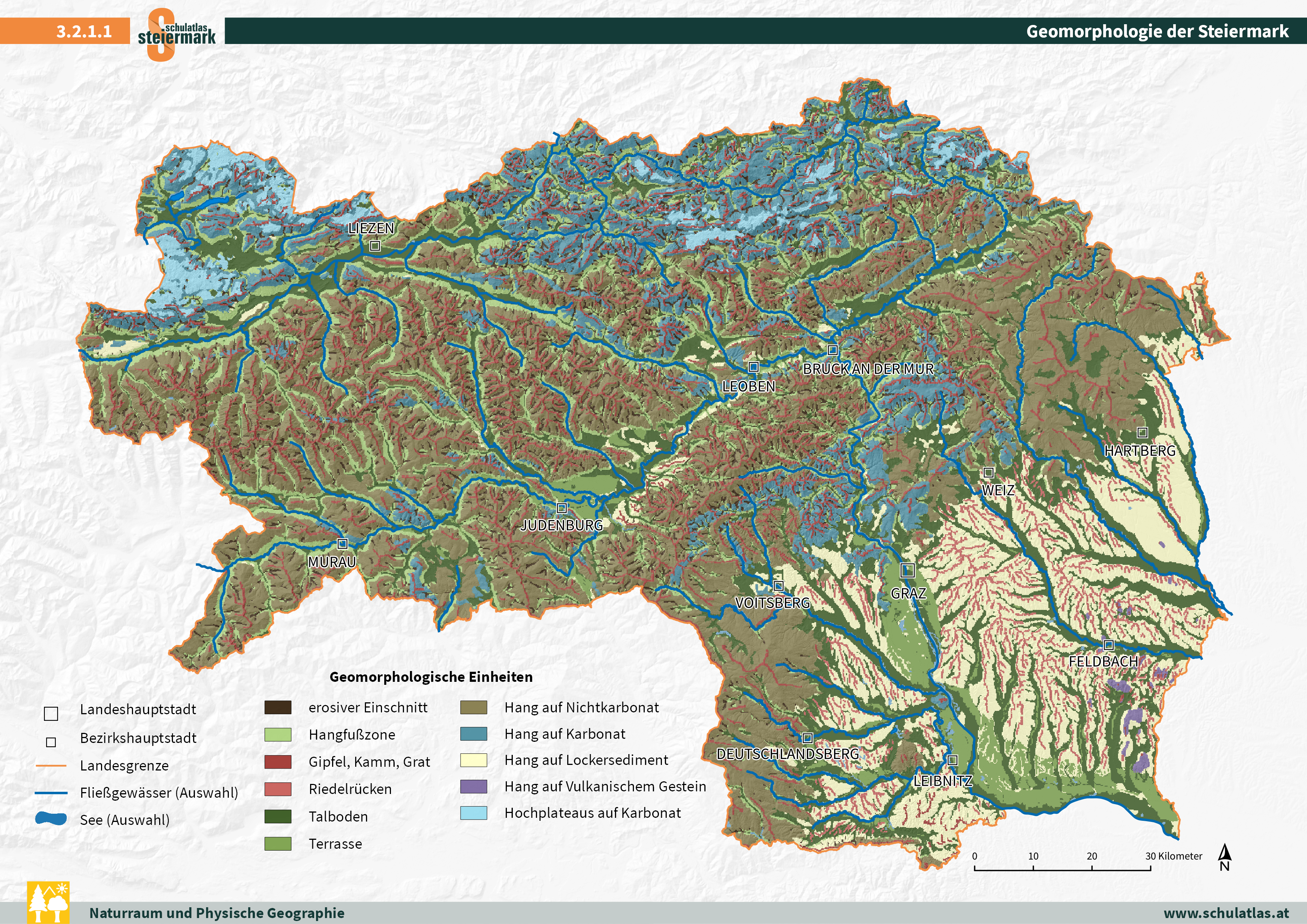 Oberflächenformen der Steiermark