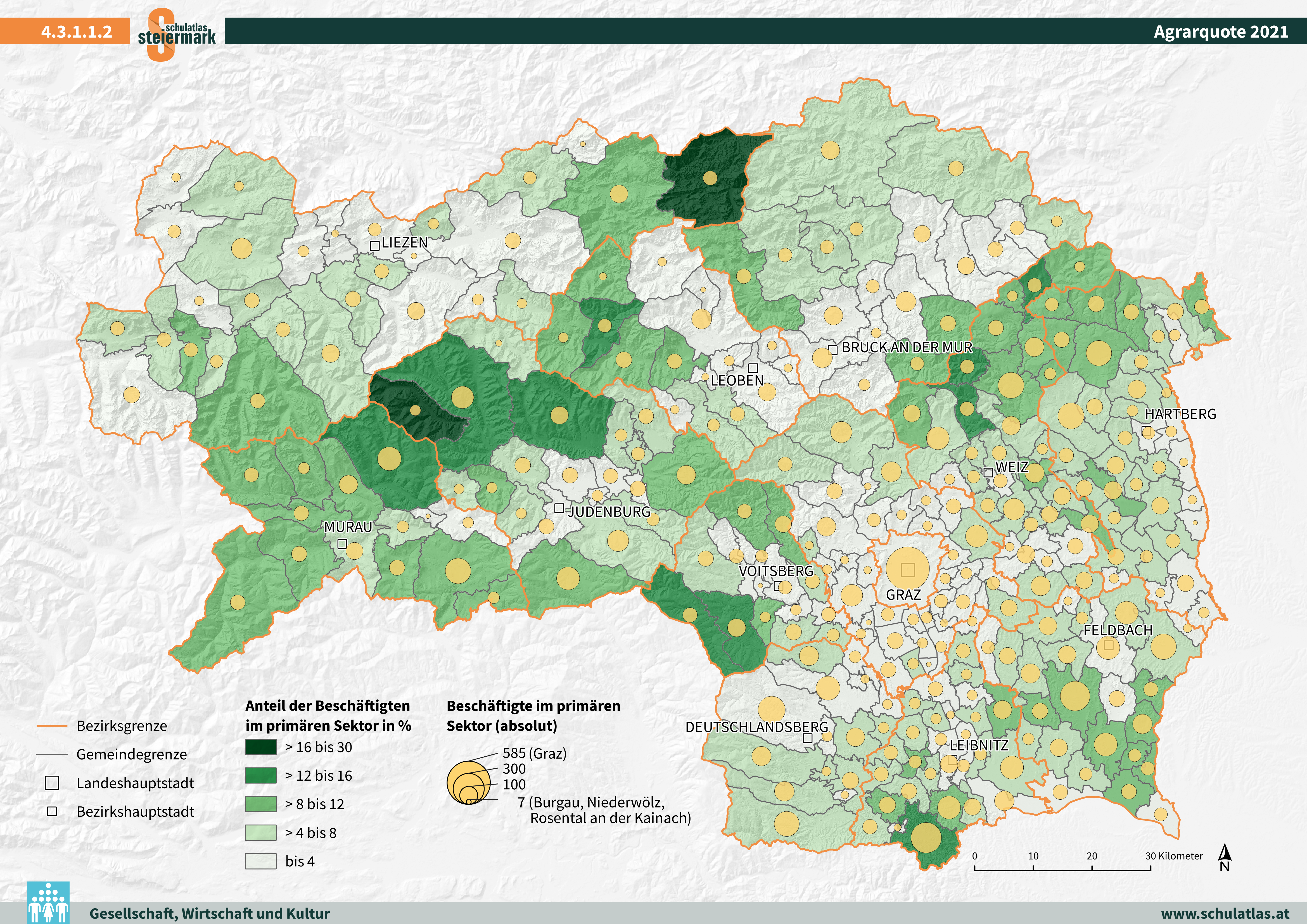 Agrarquote der Steiermark 2021