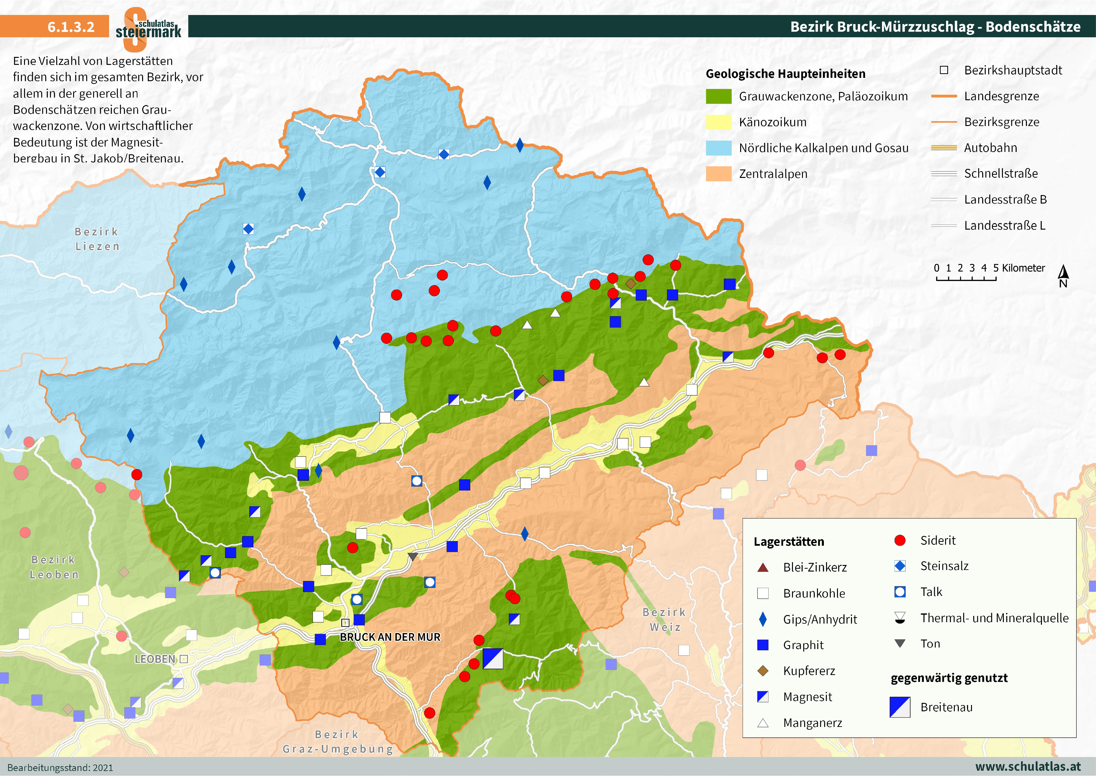 6.1.3.2 Bruck-Mürzzuschlag - Bodenschätze