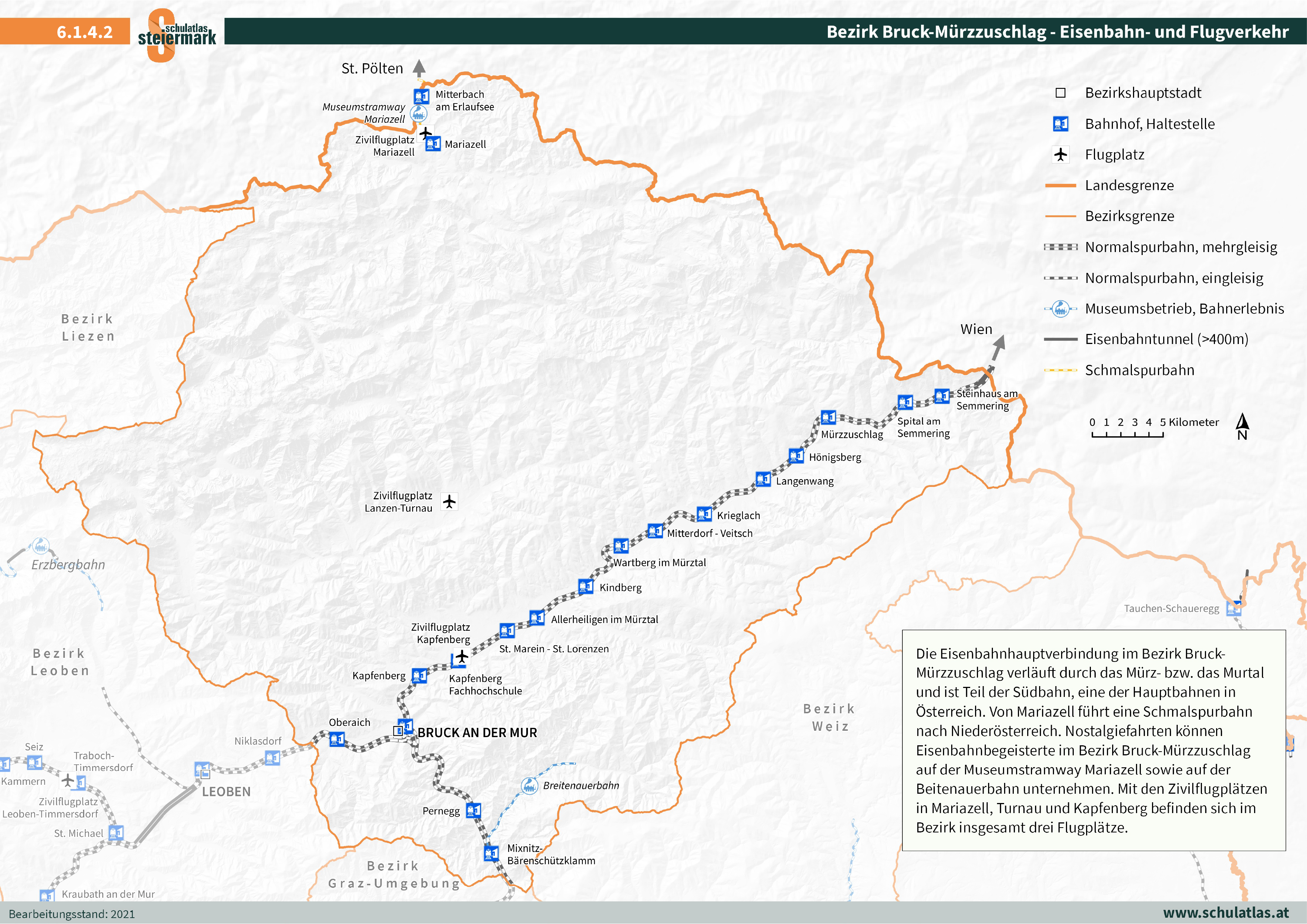 6.1.4.2 Bruck-Mürzzuschlag - Eisenbahn- und Flugverkehr