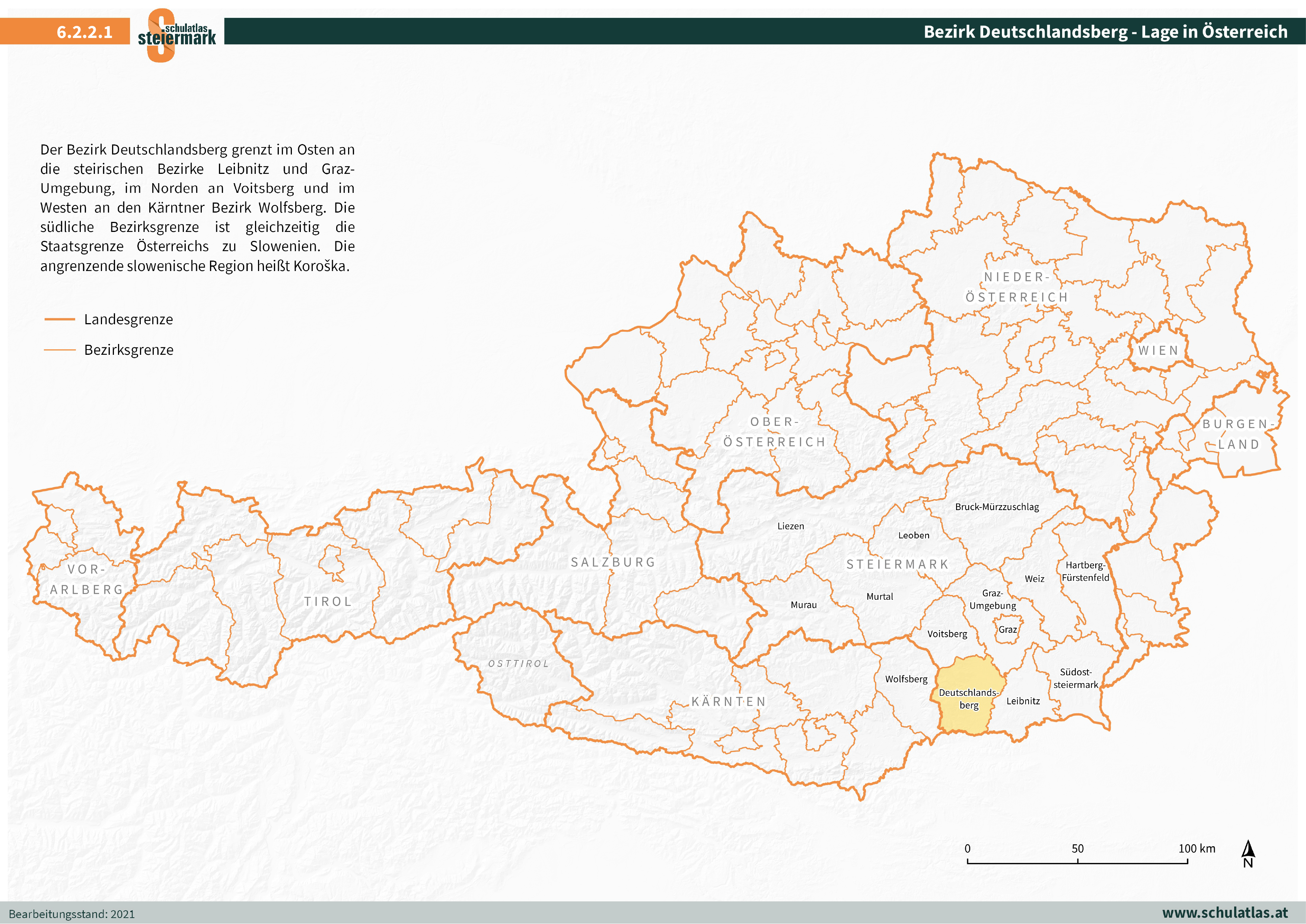 6.2.2.1 Deutschlandsberg - Lage in Österreich