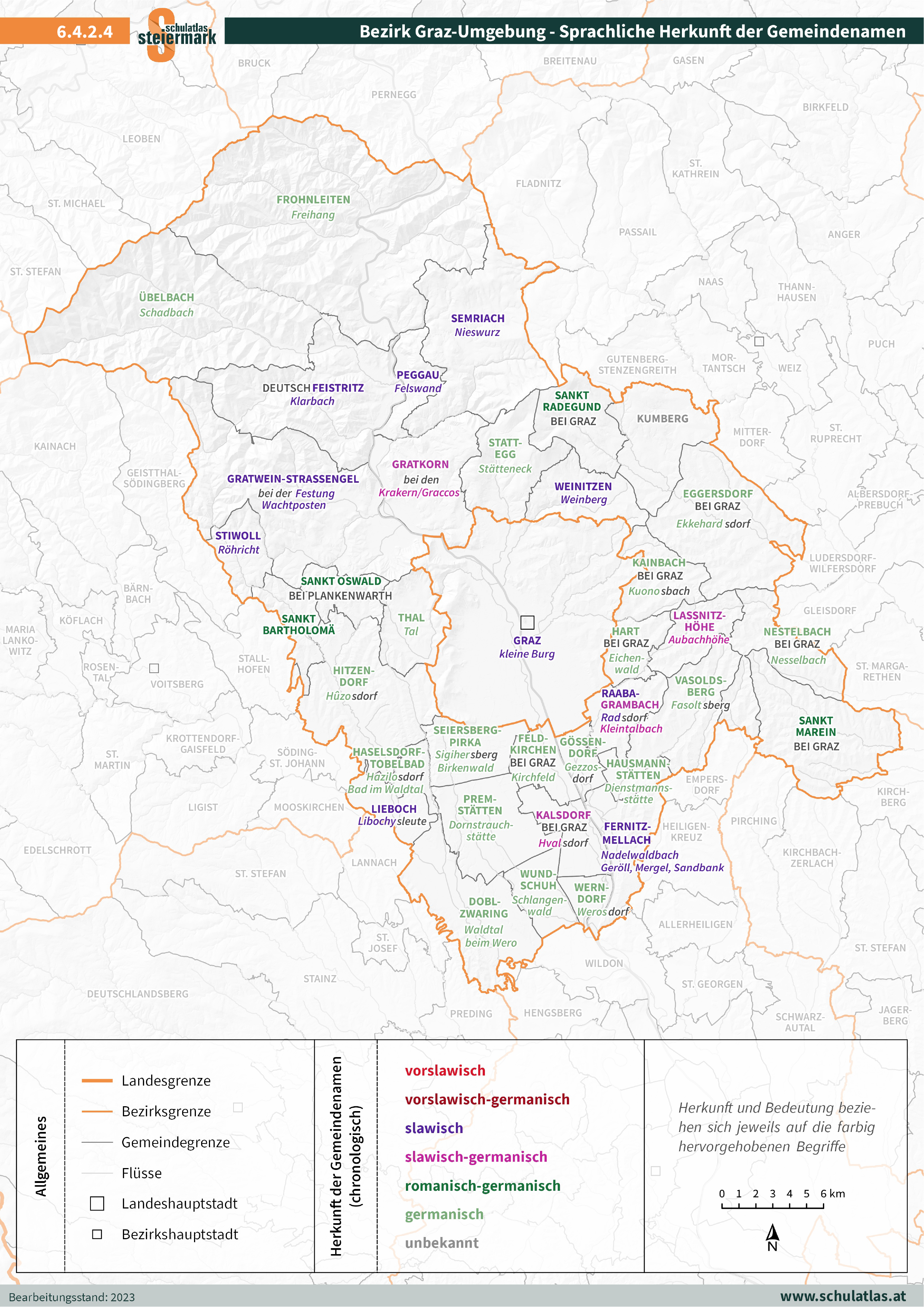 6.4.2.4 Graz Umgebung - Sprachliche Herkunft der Gemeindenamen