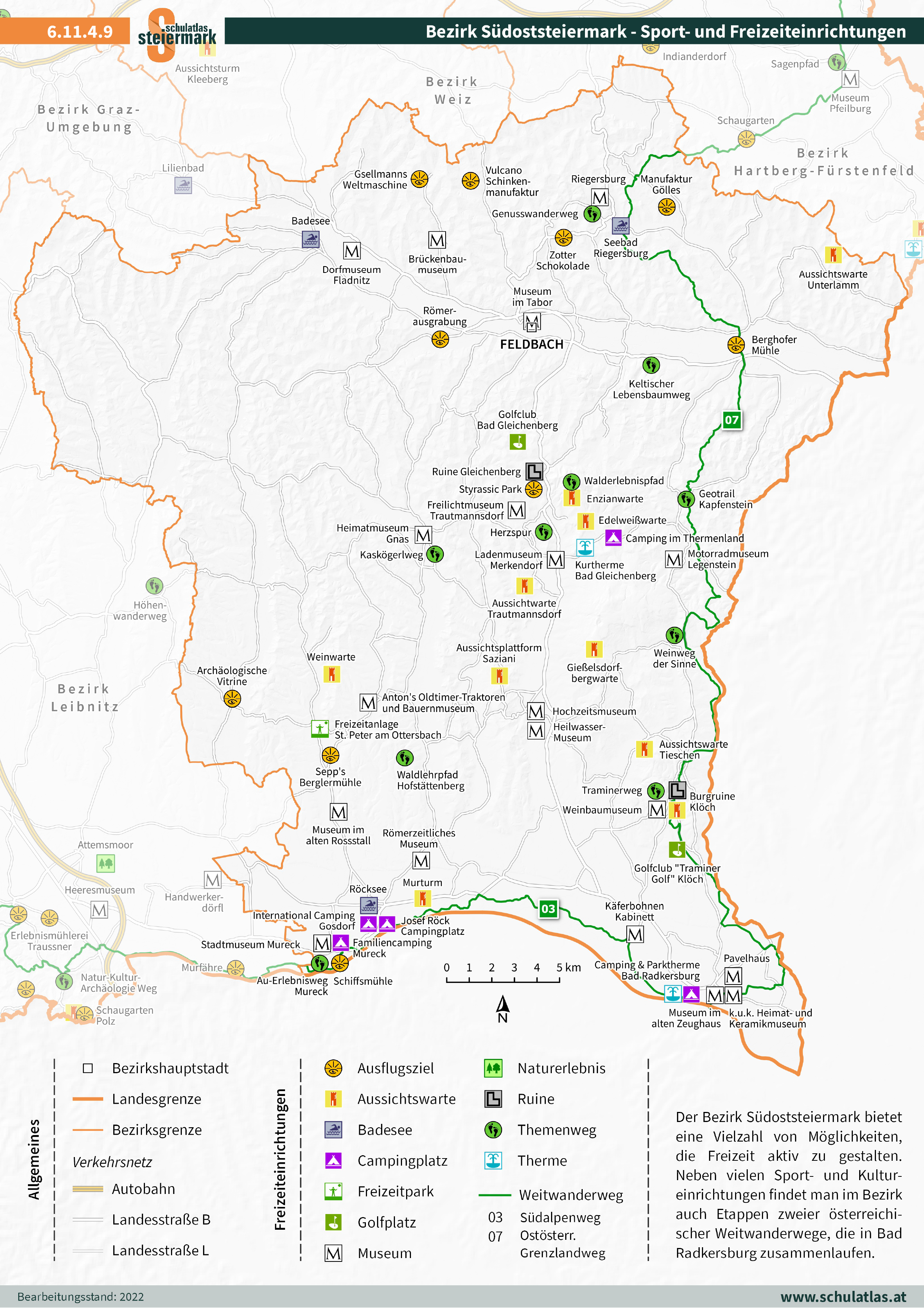 6.11.4.9 Südoststeiermark - Sport- und Freizeiteinrichtungen