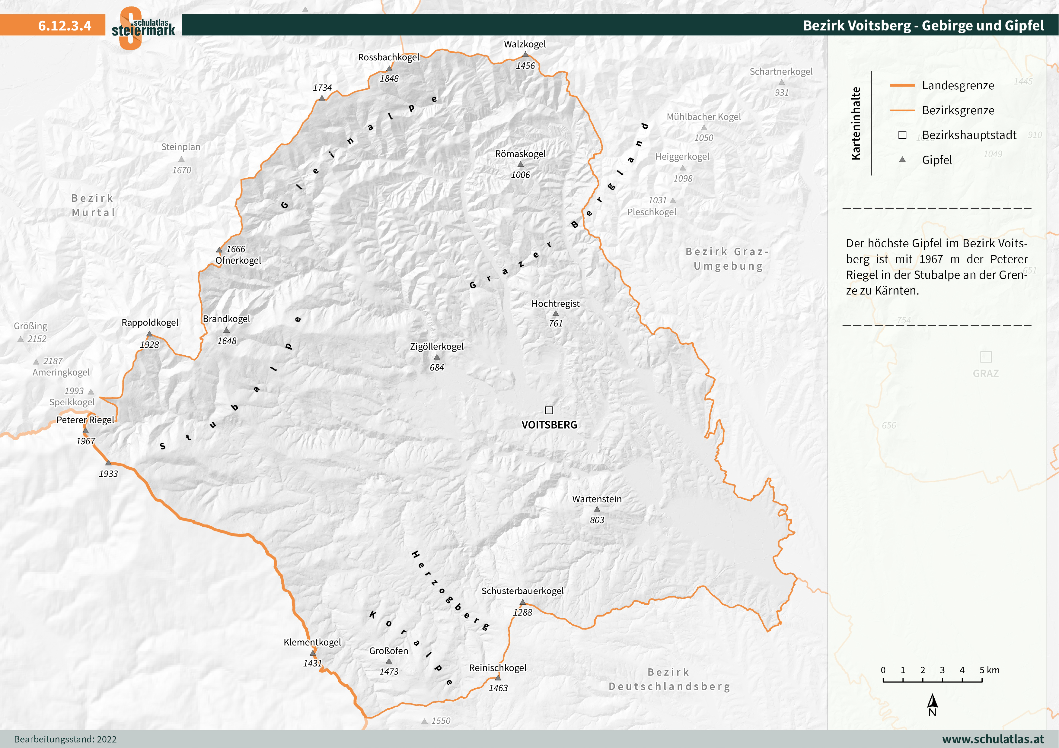 6.12.3.4 Voitsberg - Gebirge und Gipfel