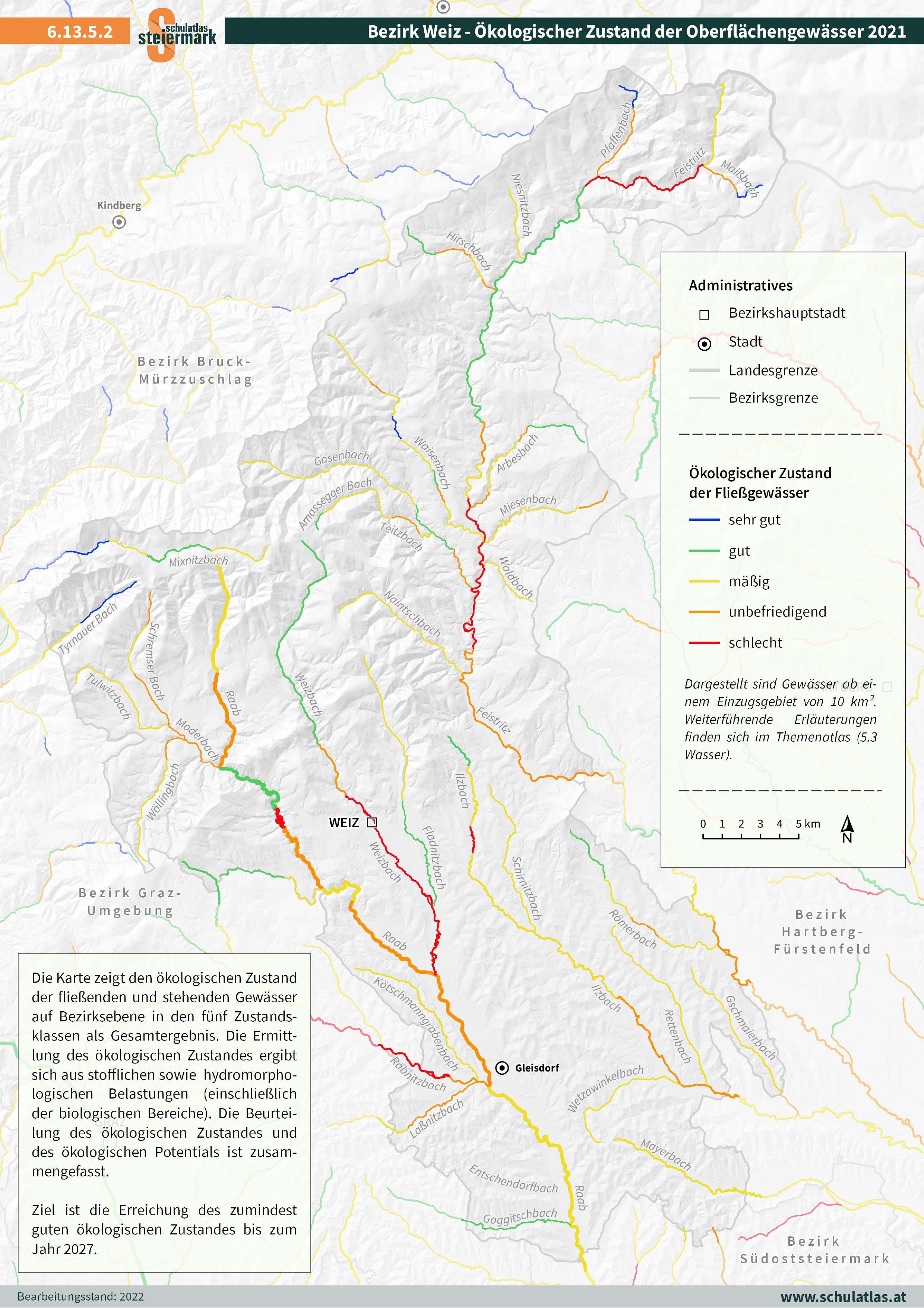 6.13.5.2 Weiz - Ökologischer Zustand der Oberflächengewässer