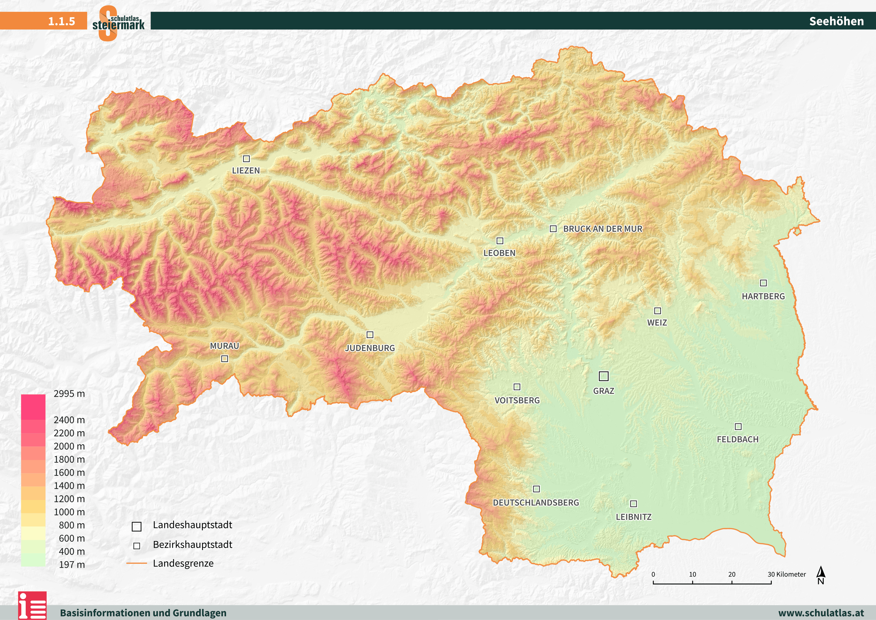 1.1.5 Seehöhen der Steiermark