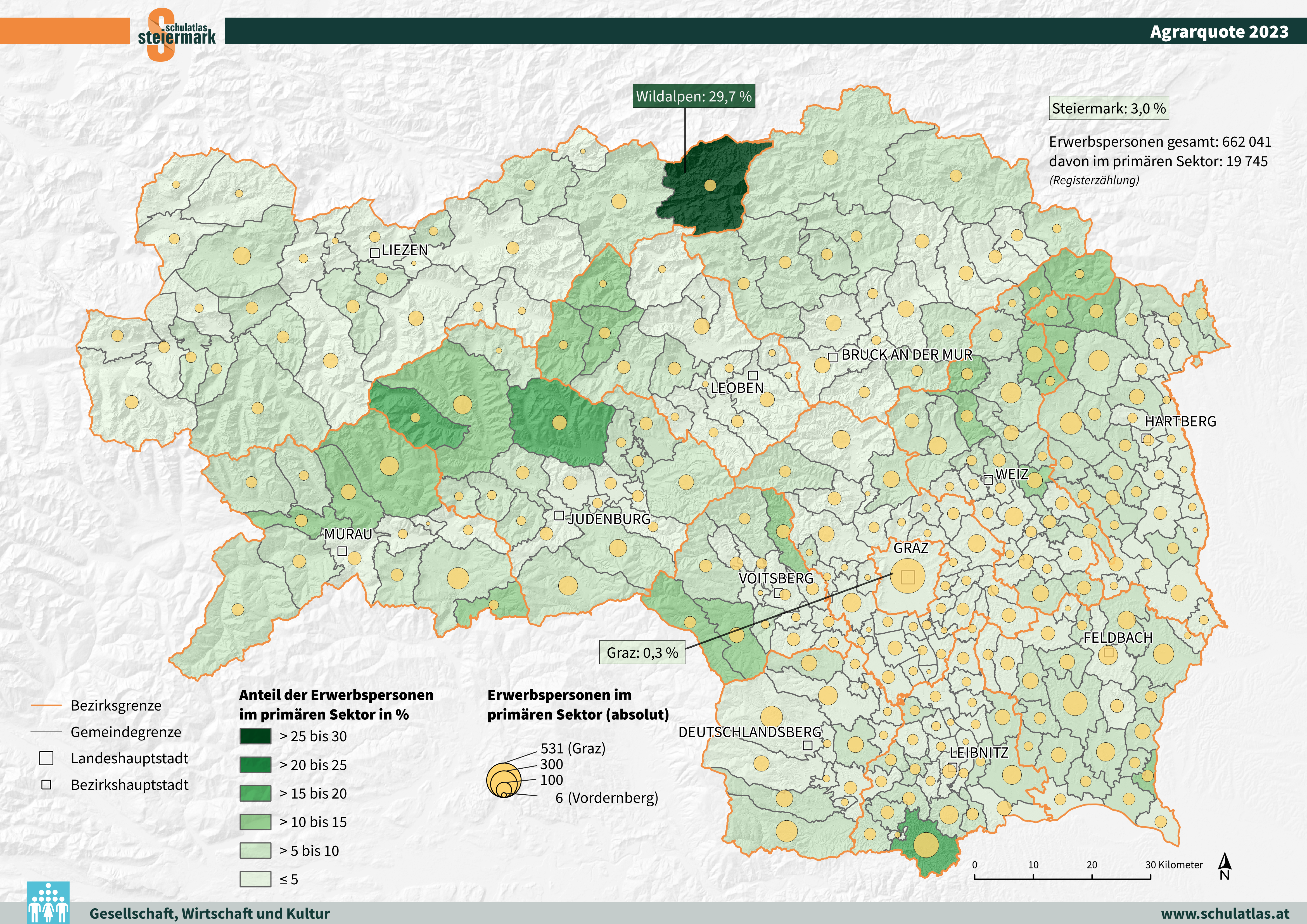 Agrarquote der Steiermark 2023