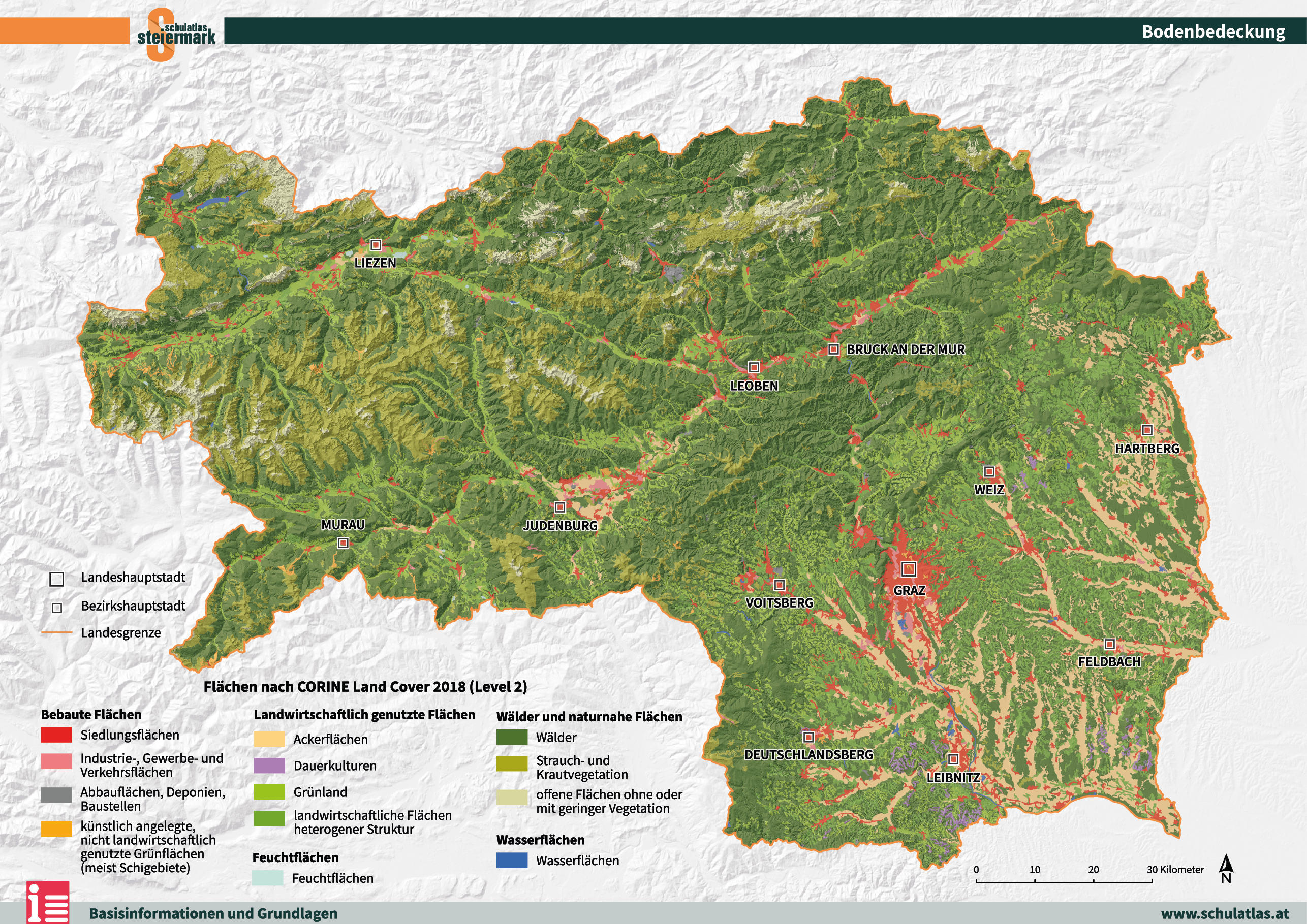 Bodenbedeckung Corine Land Cover Level L2