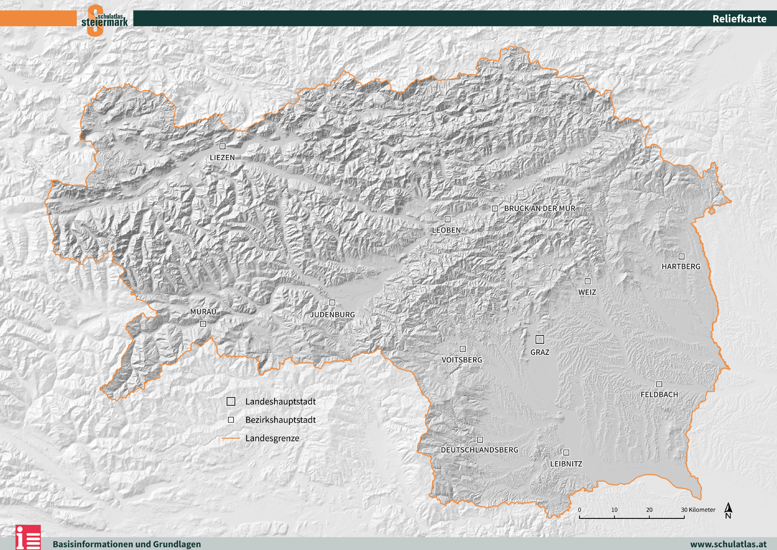 Relief der Steiermark