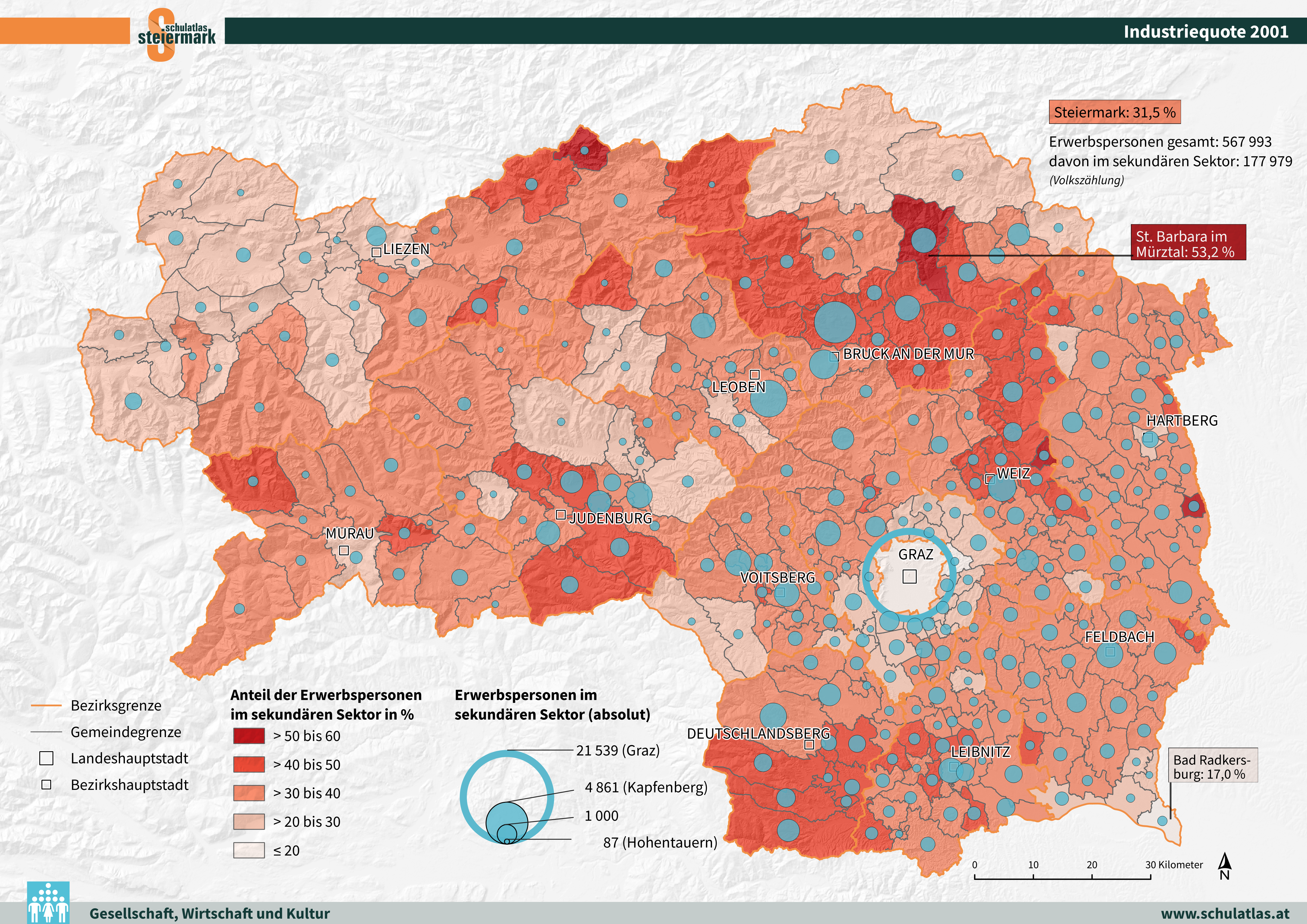 Industriequote der Steiermark 2001