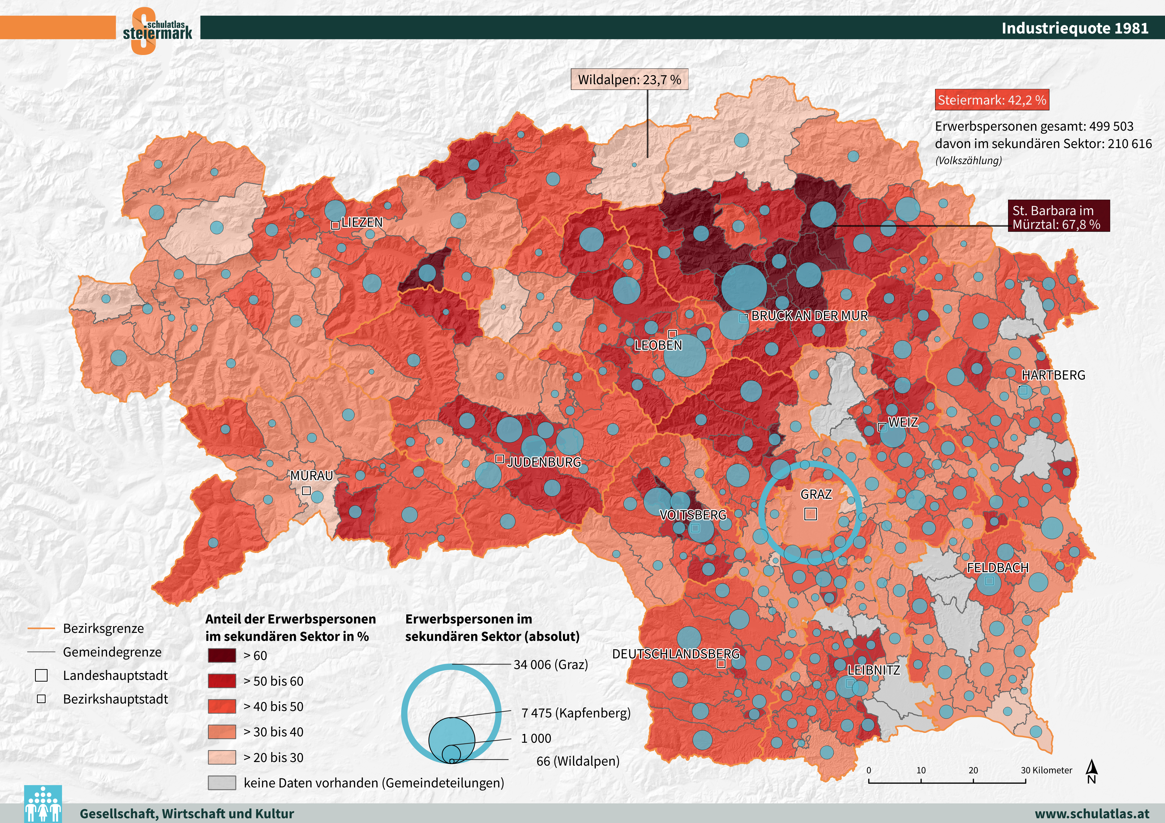 Industriequote der Steiermark 1981 